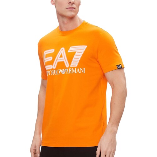 Textiel Heren T-shirts & Polo’s Emporio Armani EA7 T-Shirt Orange
