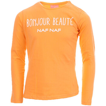 Textiel Meisjes T-shirts met lange mouwen Naf Naf  Orange