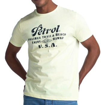 Textiel Heren T-shirts & Polo’s Petrol Industries  Geel