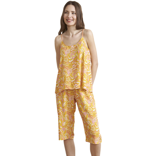 Textiel Dames Pyjama's / nachthemden J&j Brothers JJBEH1001 Geel