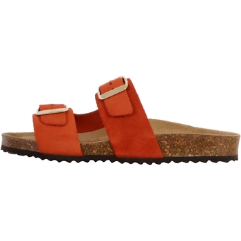 Schoenen Dames Leren slippers Geox 234329 Orange