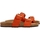Schoenen Dames Leren slippers Geox 234329 Orange