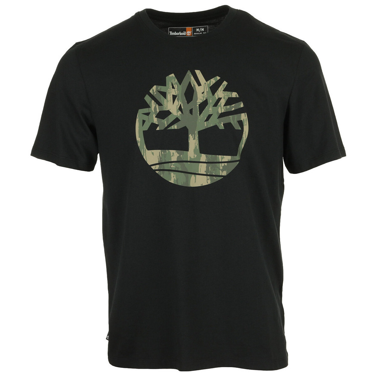 Textiel Heren T-shirts korte mouwen Timberland Camo Tree Logo Short Sleeve Zwart