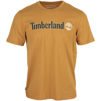 Textiel Heren T-shirts korte mouwen Timberland Linear Logo Short Sleeve Brown