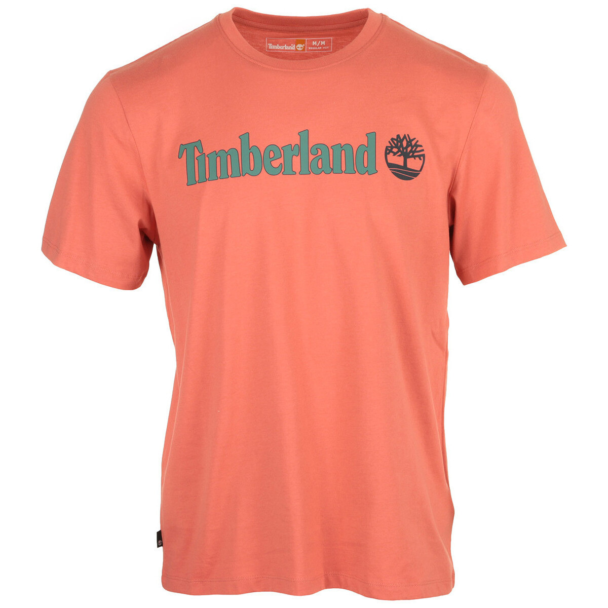 Textiel Heren T-shirts korte mouwen Timberland Linear Logo Short Sleeve Orange