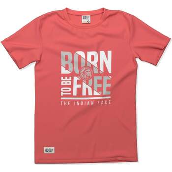 Textiel T-shirts korte mouwen The Indian Face Born to be Free Rood