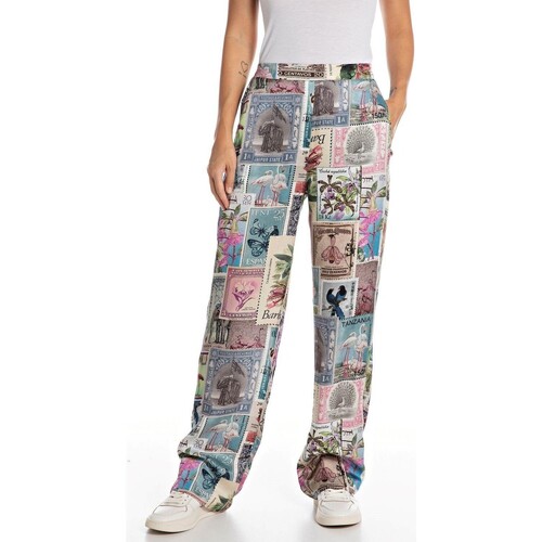 Textiel Dames Broeken / Pantalons Replay  Multicolour