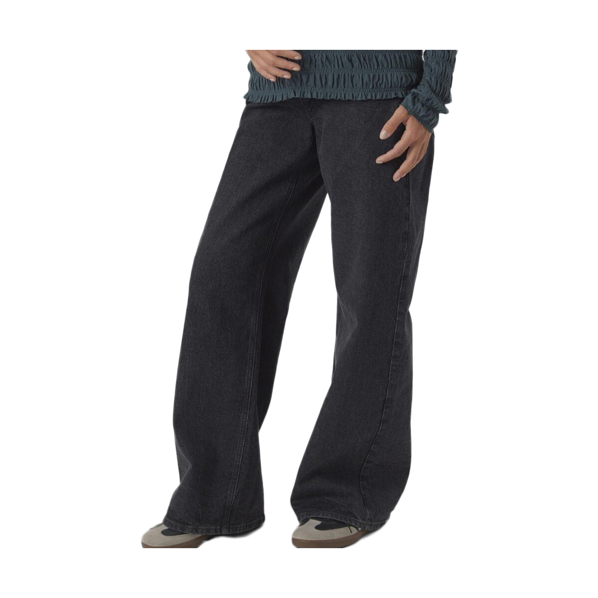 Textiel Dames Straight jeans Mamalicious  Grijs