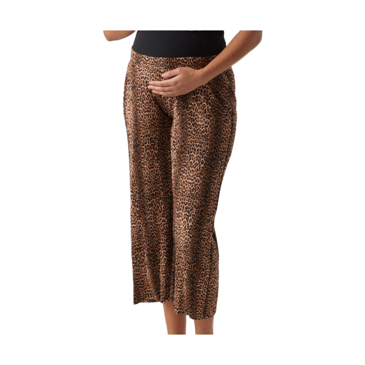 Textiel Dames Broeken / Pantalons Mamalicious  Brown
