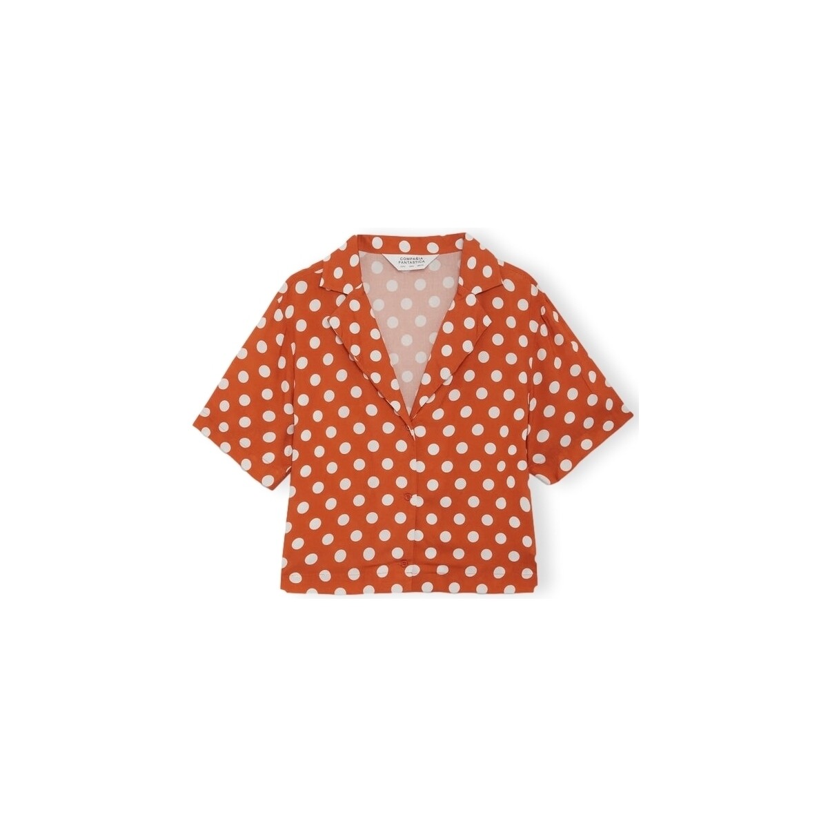Textiel Dames Tops / Blousjes Compania Fantastica COMPAÑIA FANTÁSTICA Shirt 12122 - Polka Dots Orange