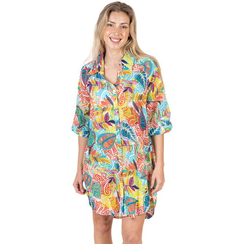 Textiel Dames Tops / Blousjes Isla Bonita By Sigris Blouse Multicolour