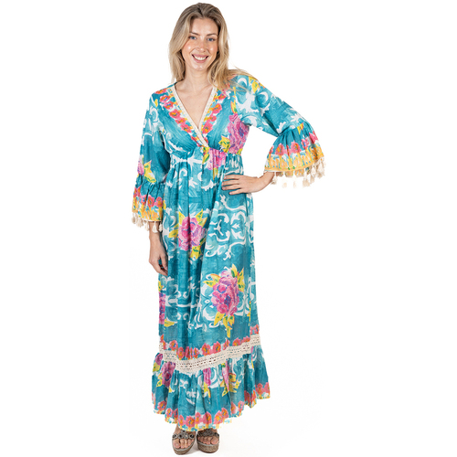 Textiel Dames Lange jurken Isla Bonita By Sigris Jurk Blauw