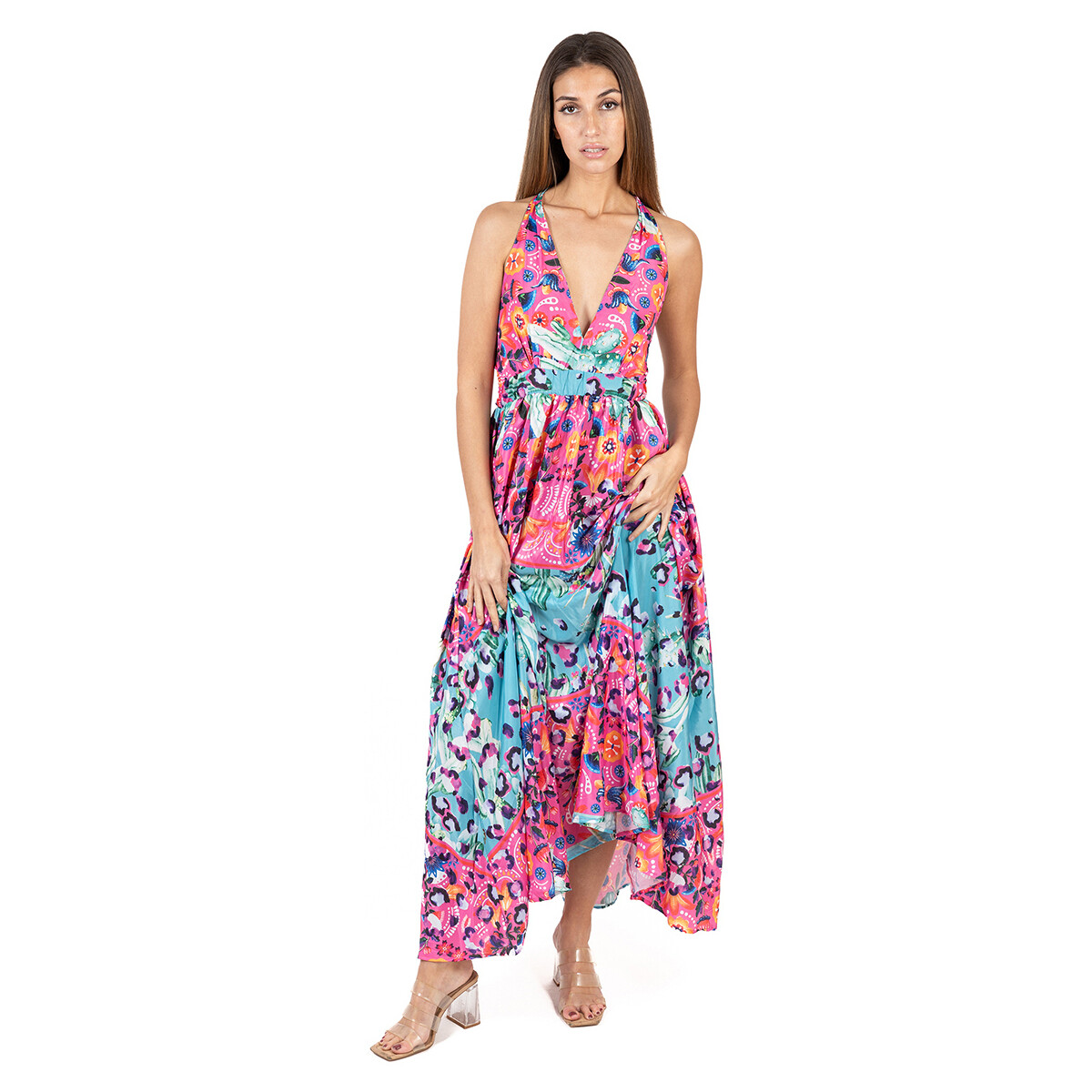 Textiel Dames Lange jurken Isla Bonita By Sigris Lange Midi -Jurk Roze