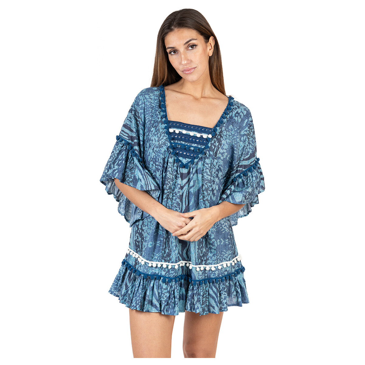 Textiel Dames Korte jurken Isla Bonita By Sigris Korte Jurk Blauw