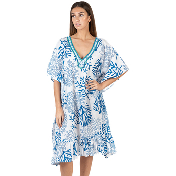 Textiel Dames Korte jurken Isla Bonita By Sigris Kaftan Blauw