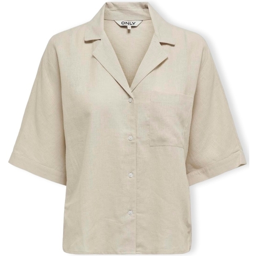 Textiel Dames Tops / Blousjes Only Noos Tokyo Life Shirt S/S - Moonbean Beige