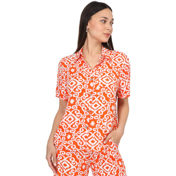 Textiel Dames Overhemden La Modeuse 71660_P168450 Orange