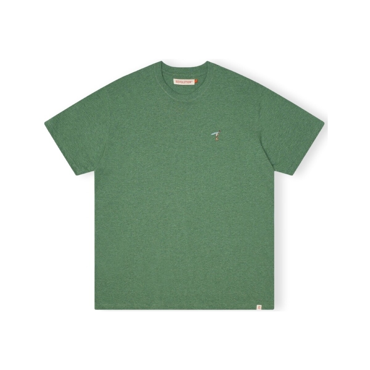Textiel Heren T-shirts & Polo’s Revolution T-Shirt Loose 1366 GIR - Dust Green Melange Groen
