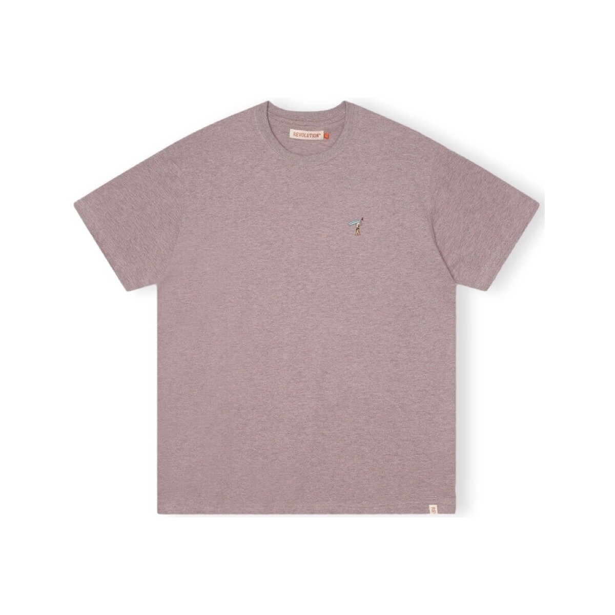 Textiel Heren T-shirts & Polo’s Revolution T-Shirt Loose 1366 GIR - Purple Melange Violet