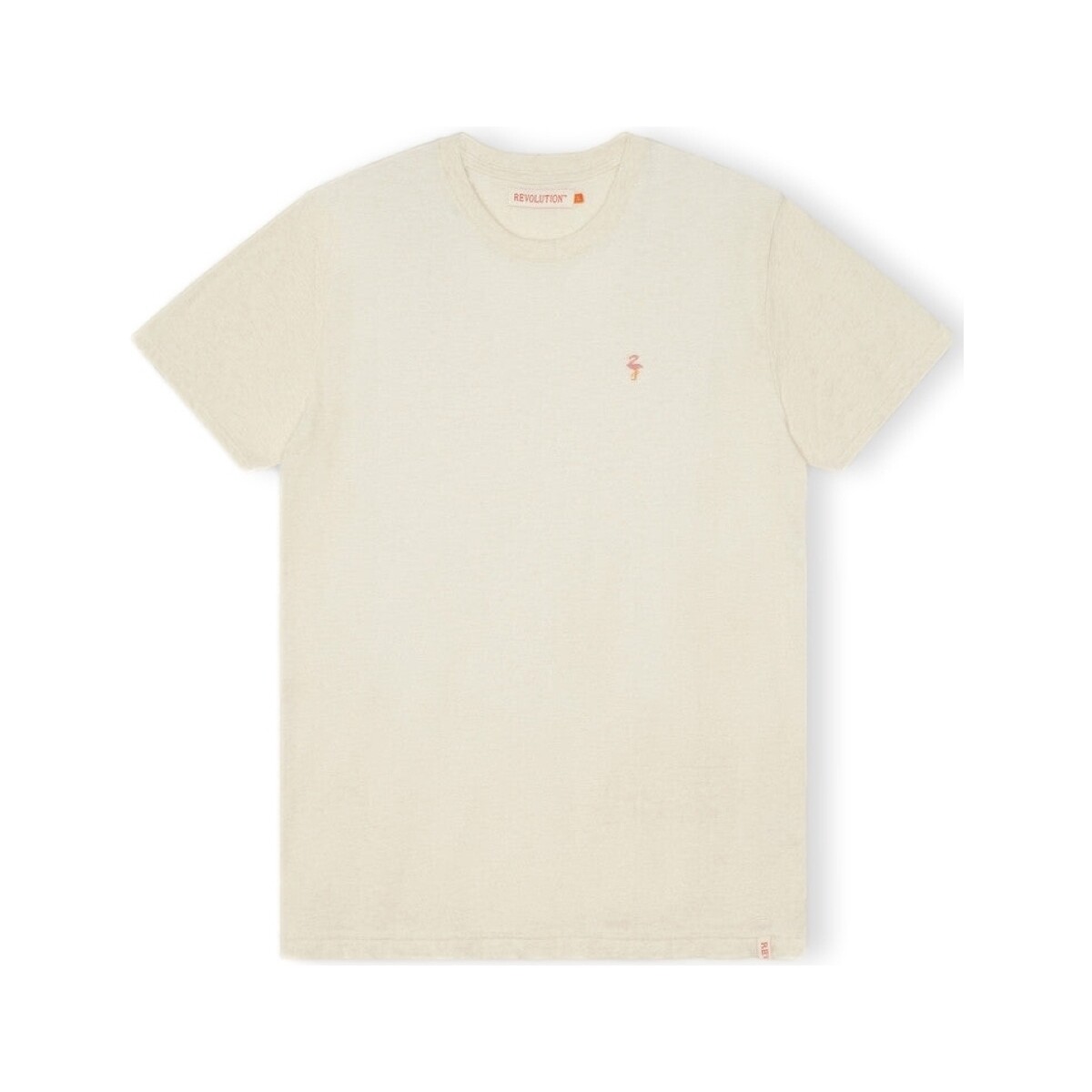 Textiel Heren T-shirts & Polo’s Revolution T-Shirt Regular 1364 FLA - Off White/Mel Wit