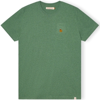 Textiel Heren T-shirts & Polo’s Revolution T-Shirt Regular 1368 DUC - Dustgreen Melange Groen