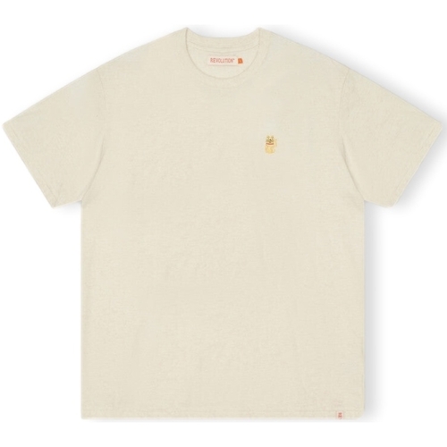 Textiel Heren T-shirts & Polo’s Revolution T-Shirt Loose 1366 LUC - Offwhite/Mel Wit