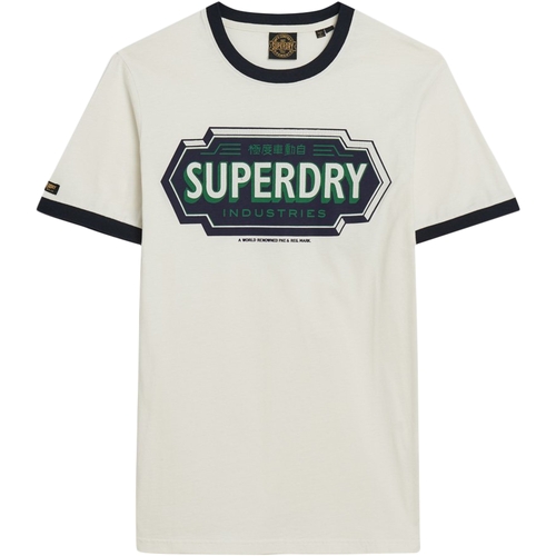 Textiel Heren T-shirts korte mouwen Superdry 235501 Wit