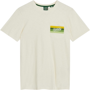 Textiel Heren T-shirts korte mouwen Superdry 235540 Beige