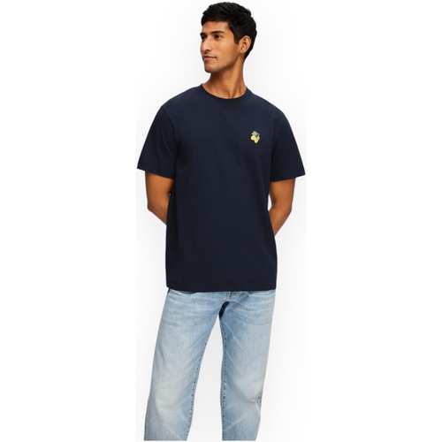 Textiel Heren T-shirts & Polo’s Selected 16092768 SKYCAPTAIN Blauw