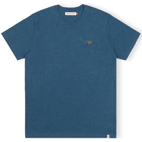 Textiel Heren T-shirts & Polo’s Revolution T-Shirt Regular 1284 2CV - Dustblue Blauw