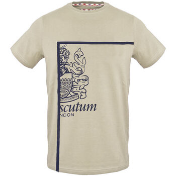 Textiel Heren T-shirts korte mouwen Aquascutum tsia127 12 brown Brown
