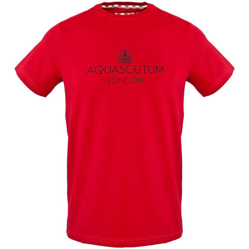 Textiel Heren T-shirts korte mouwen Aquascutum - tsia126 Rood