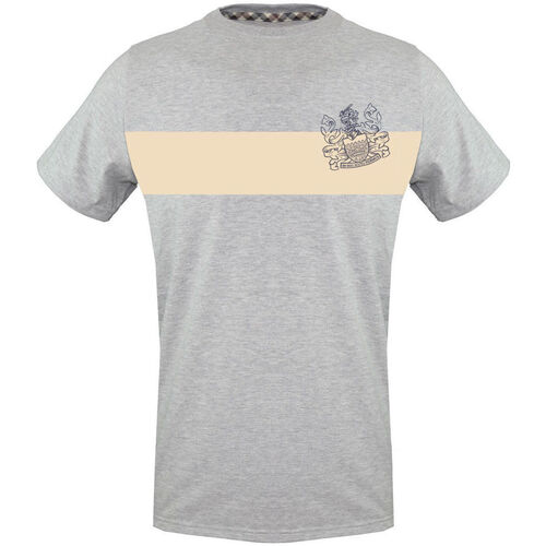 Textiel Heren T-shirts korte mouwen Aquascutum tsia103 94 grey Grijs