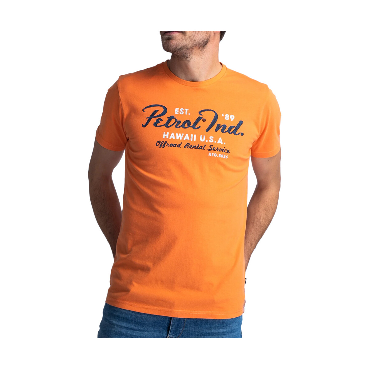 Textiel Heren T-shirts & Polo’s Petrol Industries  Orange