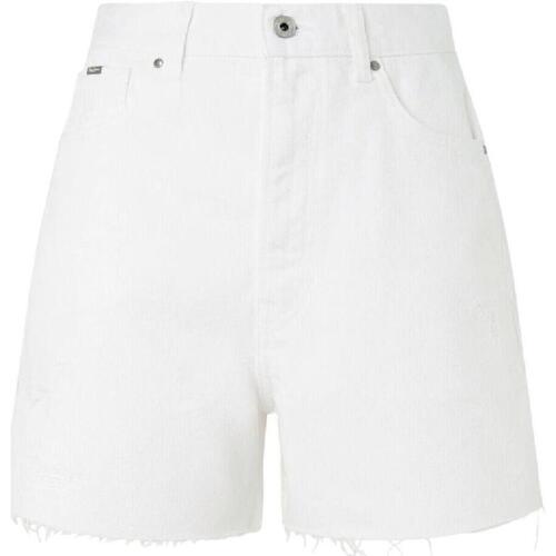 Textiel Dames Korte broeken / Bermuda's Pepe jeans  Wit