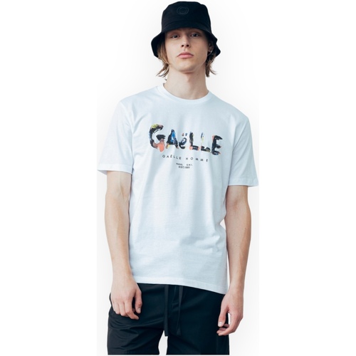 Textiel Heren T-shirts & Polo’s GaËlle Paris GAABM00129PTTS0043 BI01 Wit