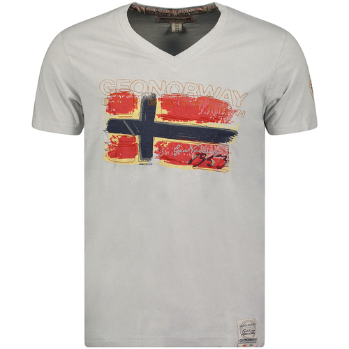 Textiel Heren T-shirts korte mouwen Geo Norway SW1561HGN-LIGHT GREY Grijs