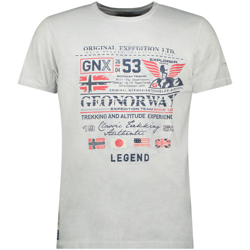 Textiel Heren T-shirts korte mouwen Geo Norway SW1562HGNO-LIGHT GREY Grijs