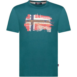 Textiel Heren T-shirts korte mouwen Geographical Norway SY1366HGN-GREEN SAPIN Groen