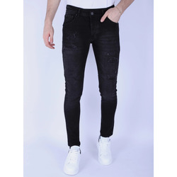 Textiel Heren Skinny jeans Local Fanatic Slimfit Jeans Stretch Gaten Zwart