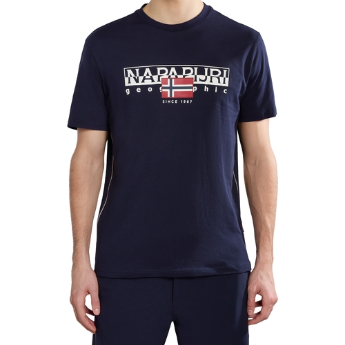 Textiel Heren T-shirts korte mouwen Napapijri 236322 Blauw