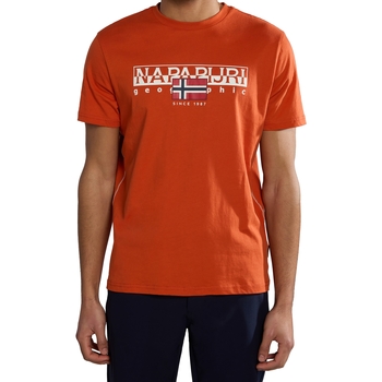 Textiel Heren T-shirts korte mouwen Napapijri 236334 Orange