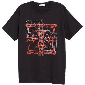 Textiel Heren T-shirts korte mouwen Givenchy BM70WZ3002 Zwart