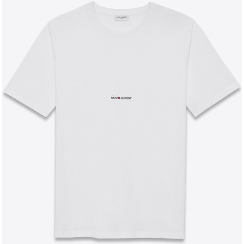 Textiel Heren T-shirts korte mouwen Yves Saint Laurent BMK464572 YB2DQ Wit