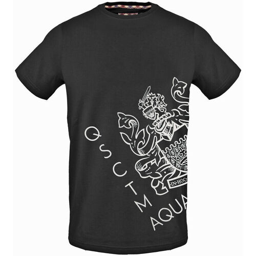 Textiel Heren T-shirts korte mouwen Aquascutum - tsia115 Zwart