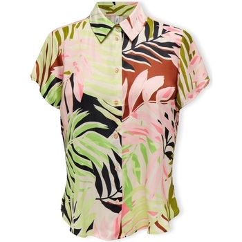 Textiel Dames Tops / Blousjes Only Shaila Shirt S/S - Tropical Peach Multicolour