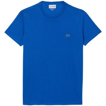 Textiel Heren T-shirts korte mouwen Lacoste TH6709 IXW Blauw