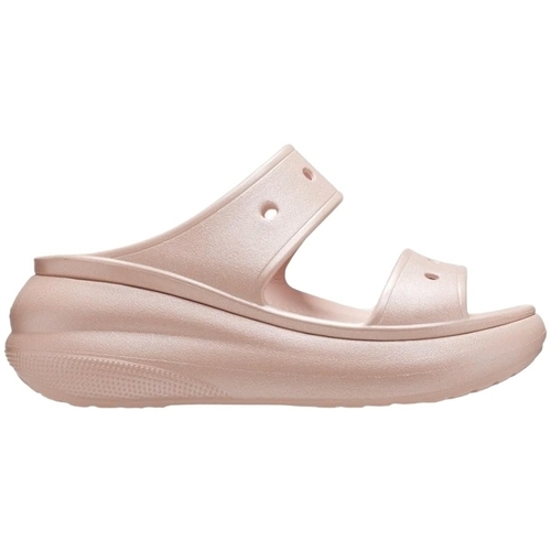 Schoenen Dames Leren slippers Crocs CLASSIC CRUSH SANDAL Roze