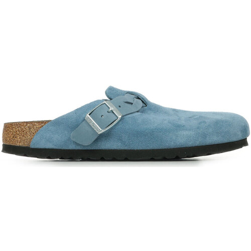 Schoenen Dames Leren slippers Birkenstock Boston Braided Blauw