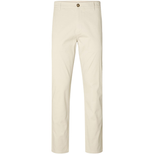 Textiel Heren Broeken / Pantalons Selected Slh175-Slim Bill Pant Flex Noos Wit